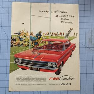 Vintage Print Ad 1961 Oldsmobile F-85 Cutlass